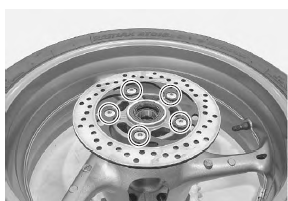 Suzuki GSX-R. Rear brake disc removal and installation