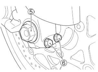 Suzuki GSX-R. Front wheel removal