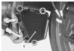 Suzuki GSX-R. Radiator / cooling fan motor removal and installation