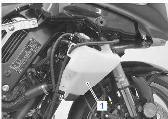 Suzuki GSX-R. Radiator reservoir tank inspection