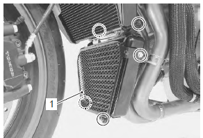 Suzuki GSX-R. Oil cooler cleaning