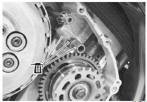 Suzuki GSX-R. Starter torque limiter inspection