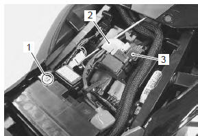 Suzuki GSX-R. Starter relay removal and installation