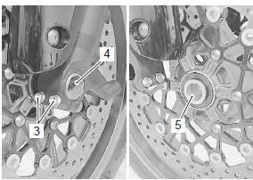 Suzuki GSX-R. Front wheel assembly removal and installation