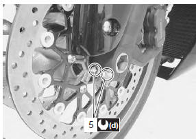 Suzuki GSX-R. Front wheel assembly removal and installation