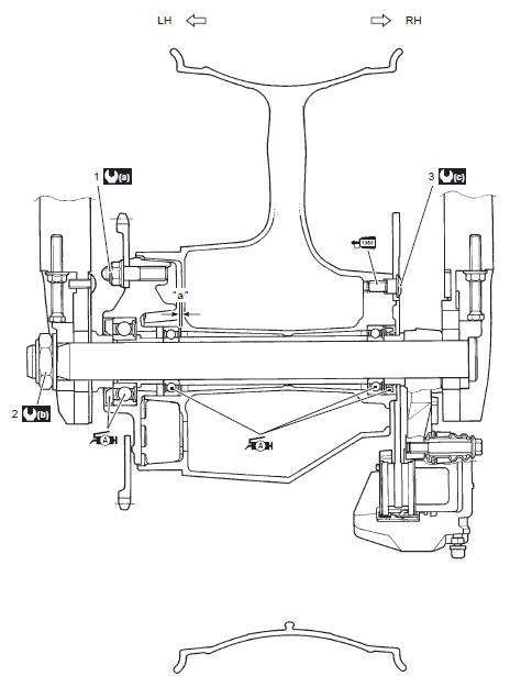 Suzuki GSX-R. Rear wheel assembly construction