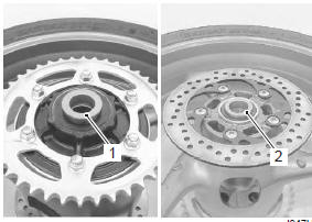 Suzuki GSX-R. Rear wheel assembly removal and installation