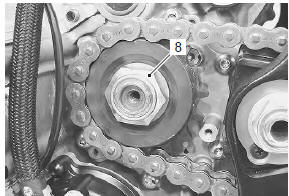 Suzuki GSX-R. Engine sprocket removal and installation