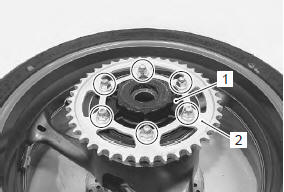 Suzuki GSX-R. Rear sprocket / rear sprocket mounting drum removal and installation