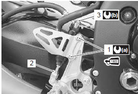 Suzuki GSX-R. Rear brake master cylinder assembly removal and installation