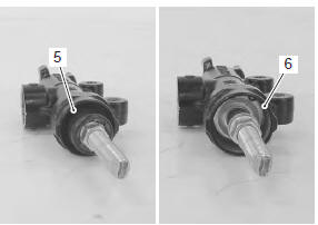 Suzuki GSX-R. Rear brake master cylinder disassembly and assembly