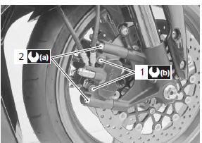 Suzuki GSX-R. Front brake pad replacement