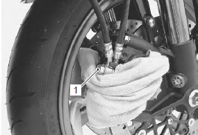 Suzuki GSX-R. Front brake caliper removal and installation