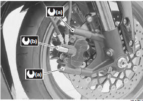 Suzuki GSX-R. Front brake caliper removal and installation