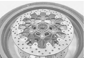 Suzuki GSX-R. Front brake disc removal and installation