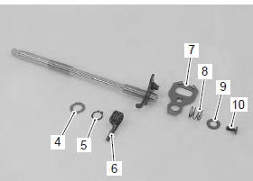 Suzuki GSX-R. Gearshift shaft construction