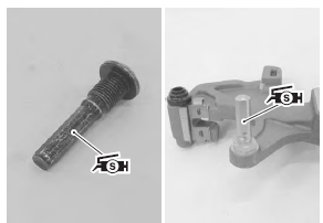 Suzuki GSX-R. Rear brake caliper removal and installation