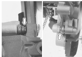 Suzuki GSX-R. Rear brake caliper removal and installation