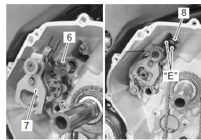 Suzuki GSX-R. Gearshift shaft construction