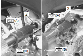 Suzuki GSX-R. Gearshift shaft oil seal / bearing removal and installation