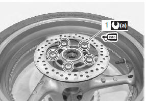 Suzuki GSX-R. Rear brake disc removal and installation