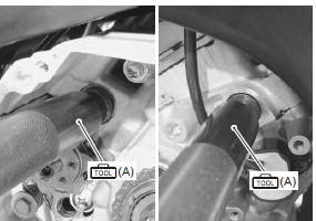 Suzuki GSX-R. Gearshift shaft oil seal / bearing removal and installation