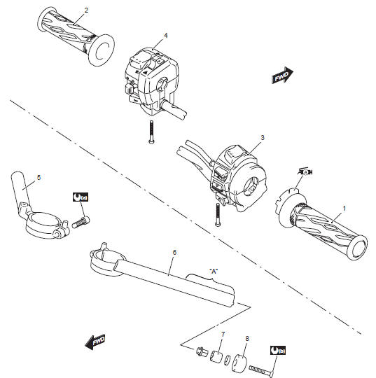 Suzuki GSX-R. Handlebar components 