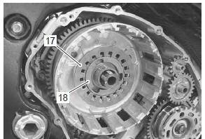 Suzuki GSX-R. Clutch removal