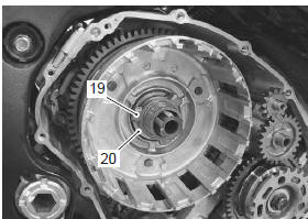 Suzuki GSX-R. Clutch removal