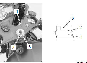 Suzuki GSX-R. Steering stem upper bracket