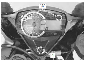 Suzuki GSX-R. Combination meter removal and installation