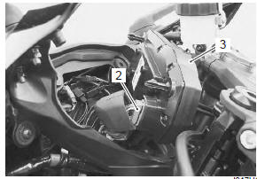 Suzuki GSX-R. Combination meter removal and installation