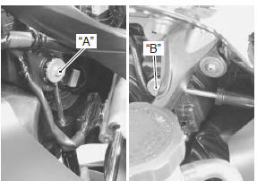 Suzuki GSX-R. Headlight beam adjustment 