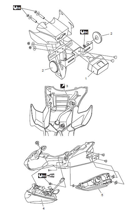 Suzuki GSX-R. Rear lighting system construction