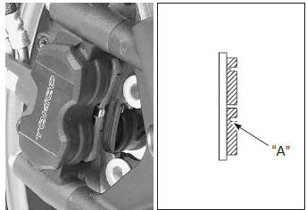 Suzuki GSX-R. Brake pads check