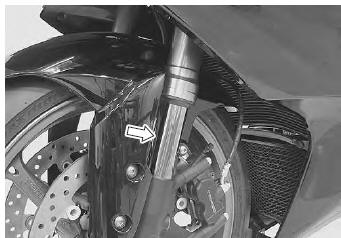 Suzuki GSX-R. Front fork inspection