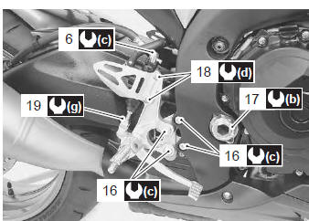 Suzuki GSX-R. Chassis bolt and nut inspection