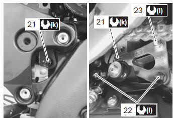 Suzuki GSX-R. Chassis bolt and nut inspection