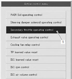 Suzuki GSX-R. Active control inspection