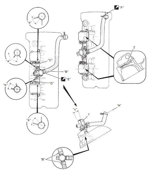 Suzuki GSX-R. Pair system hose routing diagram