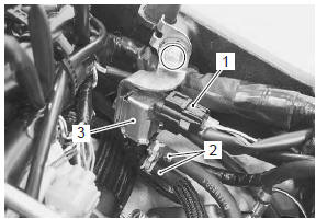 Suzuki GSX-R. Evap system purge control solenoid valve removal