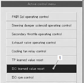 Suzuki GSX-R. Isc valve preset and opening initialization