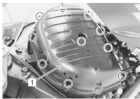 Suzuki GSX-R. Air cleaner element removal and installation