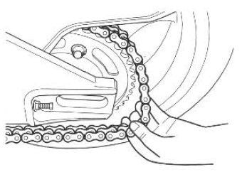 Suzuki GSX-R. Rear wheel removal