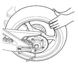 Suzuki GSX-R. Rear wheel removal 