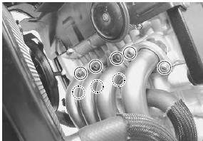 Suzuki GSX-R. Muffler / muffler chamber / exhaust pipe removal and installation