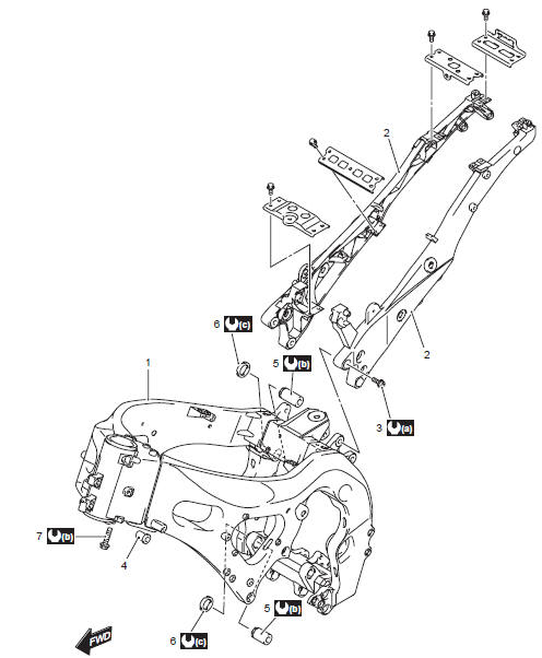 Suzuki GSX-R. Body frame construction